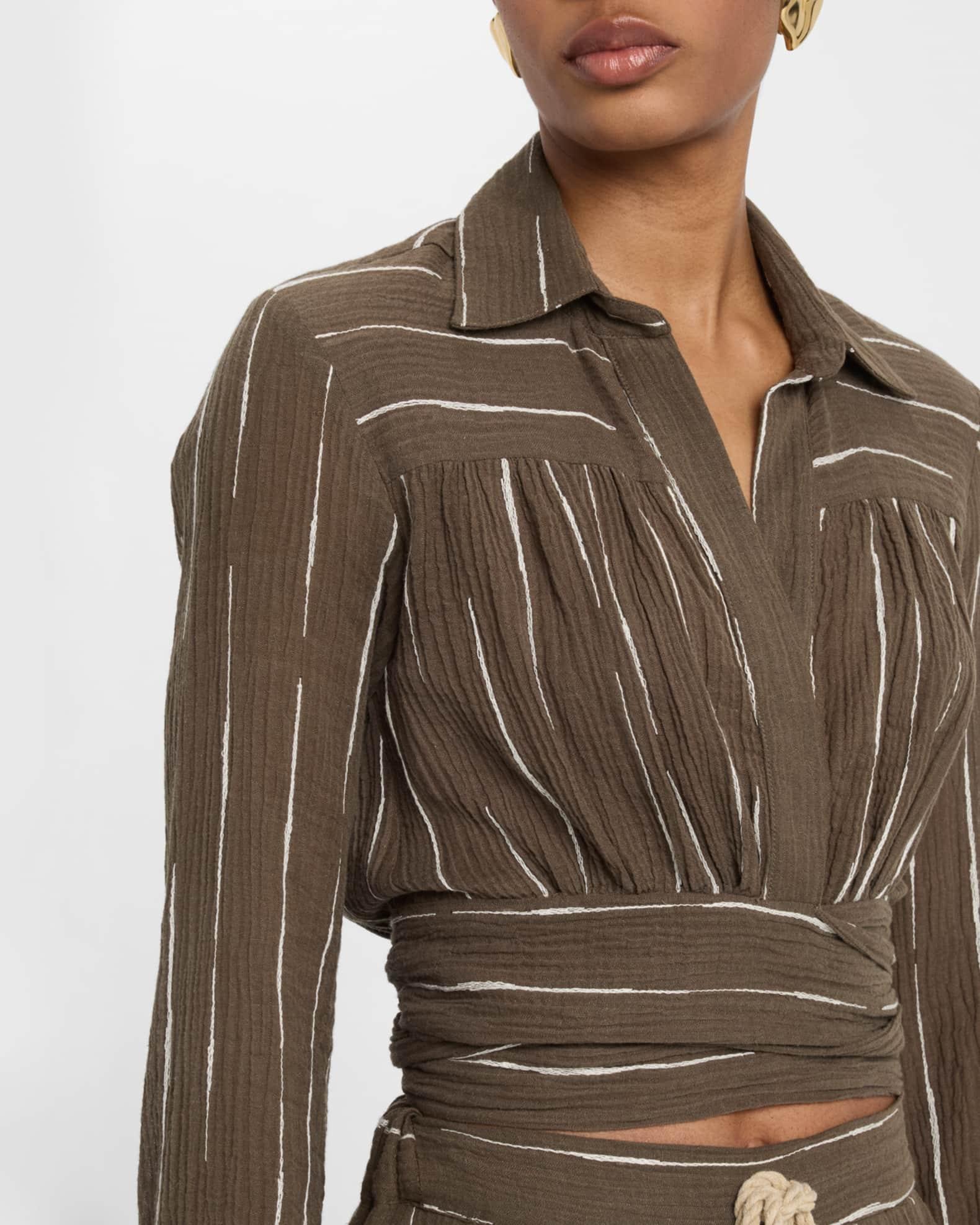 Alessa Long-Sleeve Wrap Top Product Image