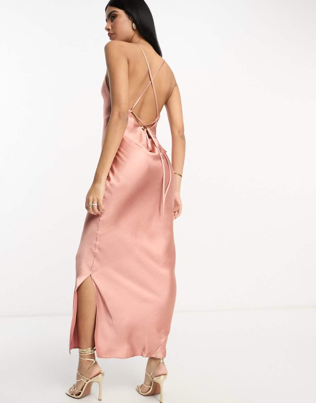 ASOS DESIGN Bridesmaid cami maxi slip dress Product Image
