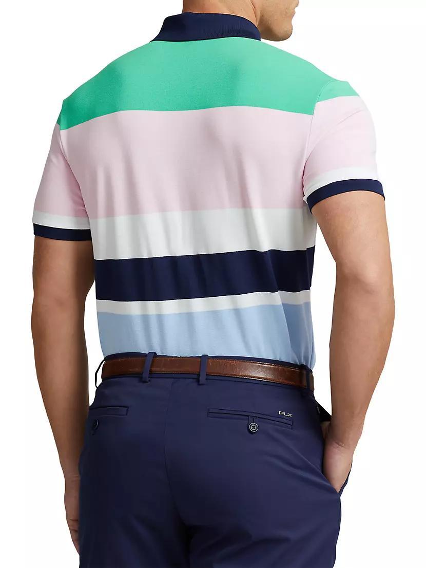 Striped Stretch-Cotton Polo Shirt Product Image