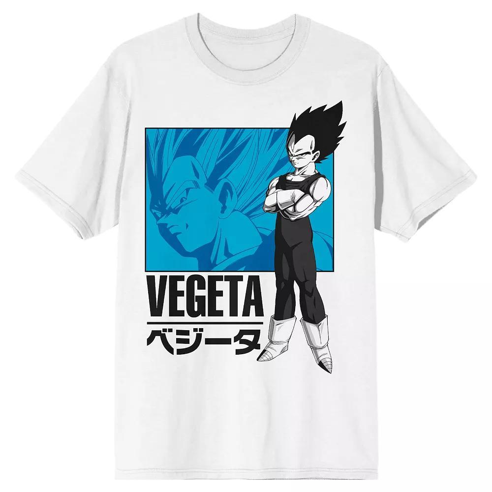 Men's Dragon Ball Z Vegeta Tee, Size: Large, White Product Image