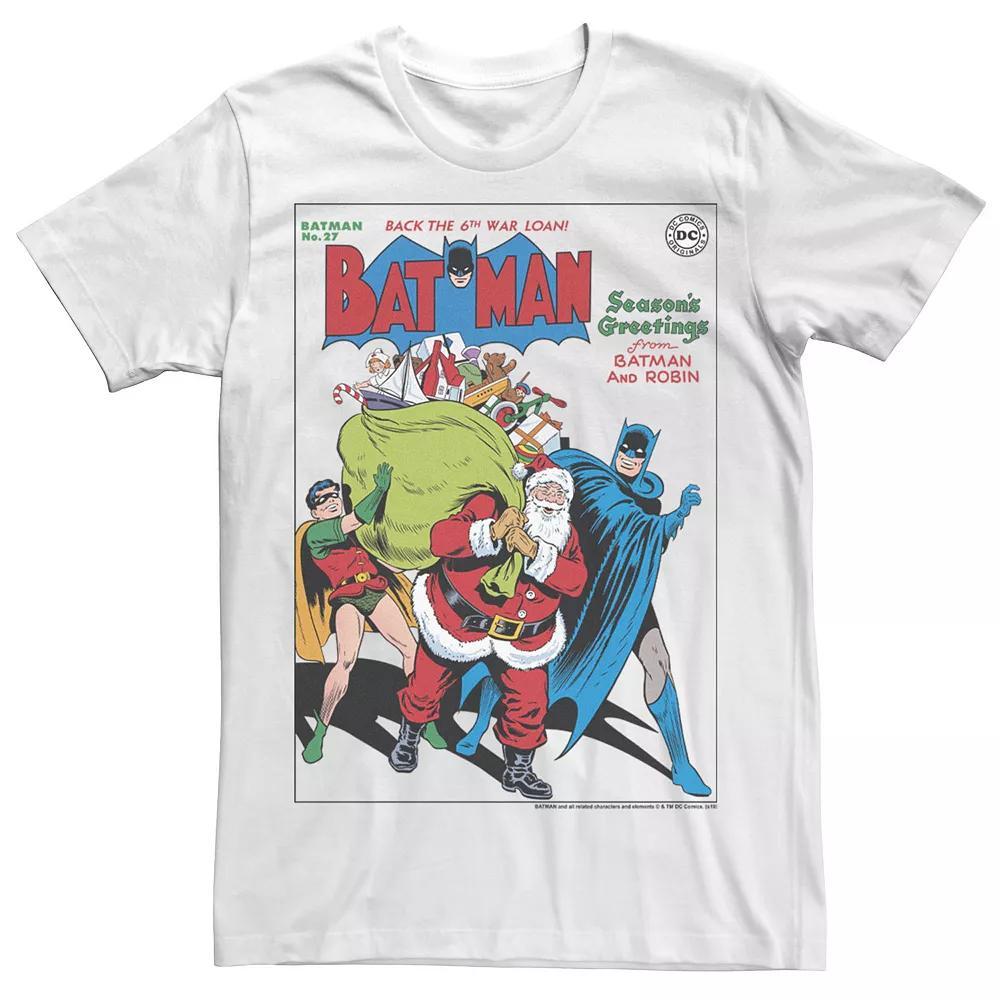 Men's DC Comics Seasons Greetings From Batman And Robin Christmas Tee, Size: Large, Kelly Product Image