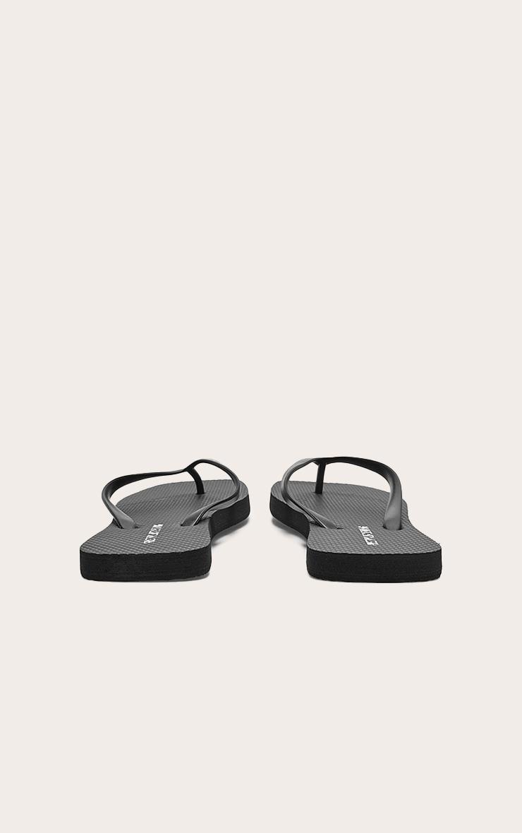 Black Square Toe Flip Flop Product Image
