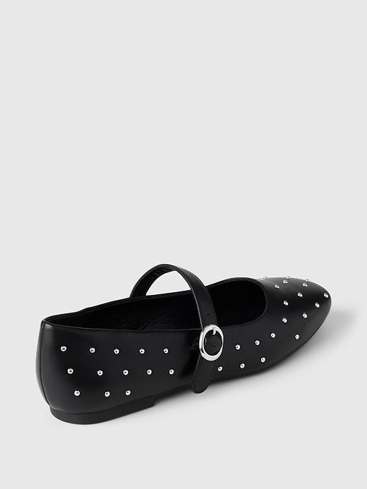 Studded Vegan Leather Ballet Flats Product Image