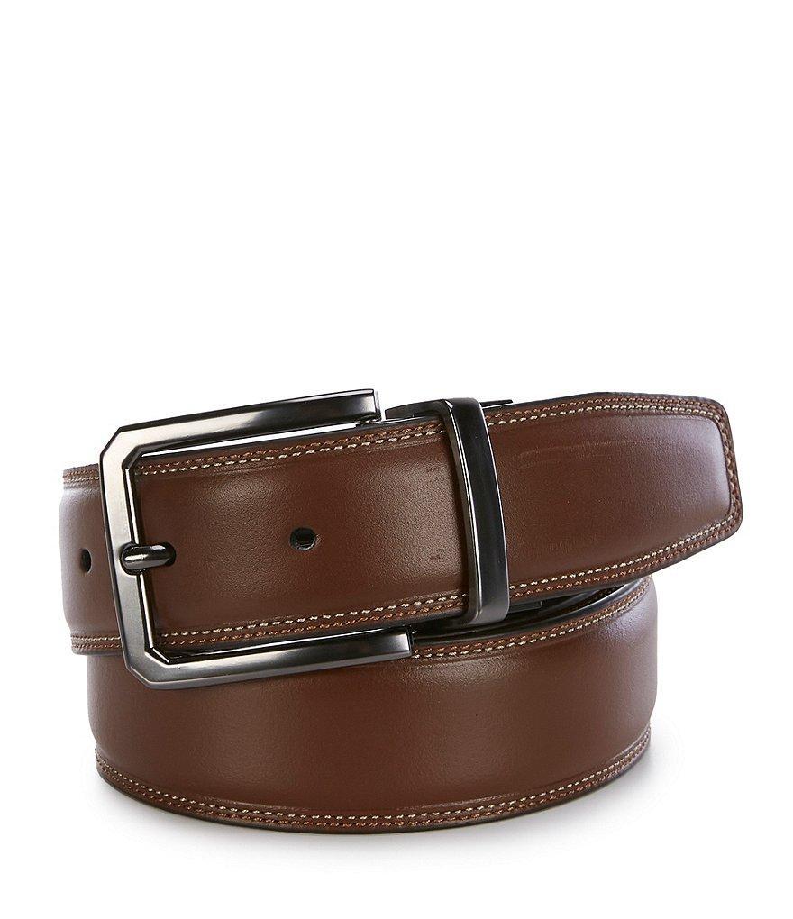 Roundtree & Yorke Half-Stitch Reversible Genuine Leather Dress Belt Product Image