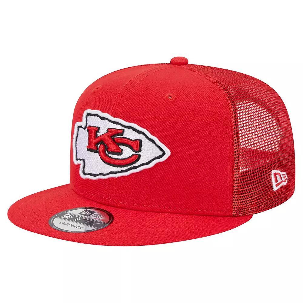 Mens New Era Kansas City Chiefs Main Trucker 9FIFTY Snapback Hat Product Image