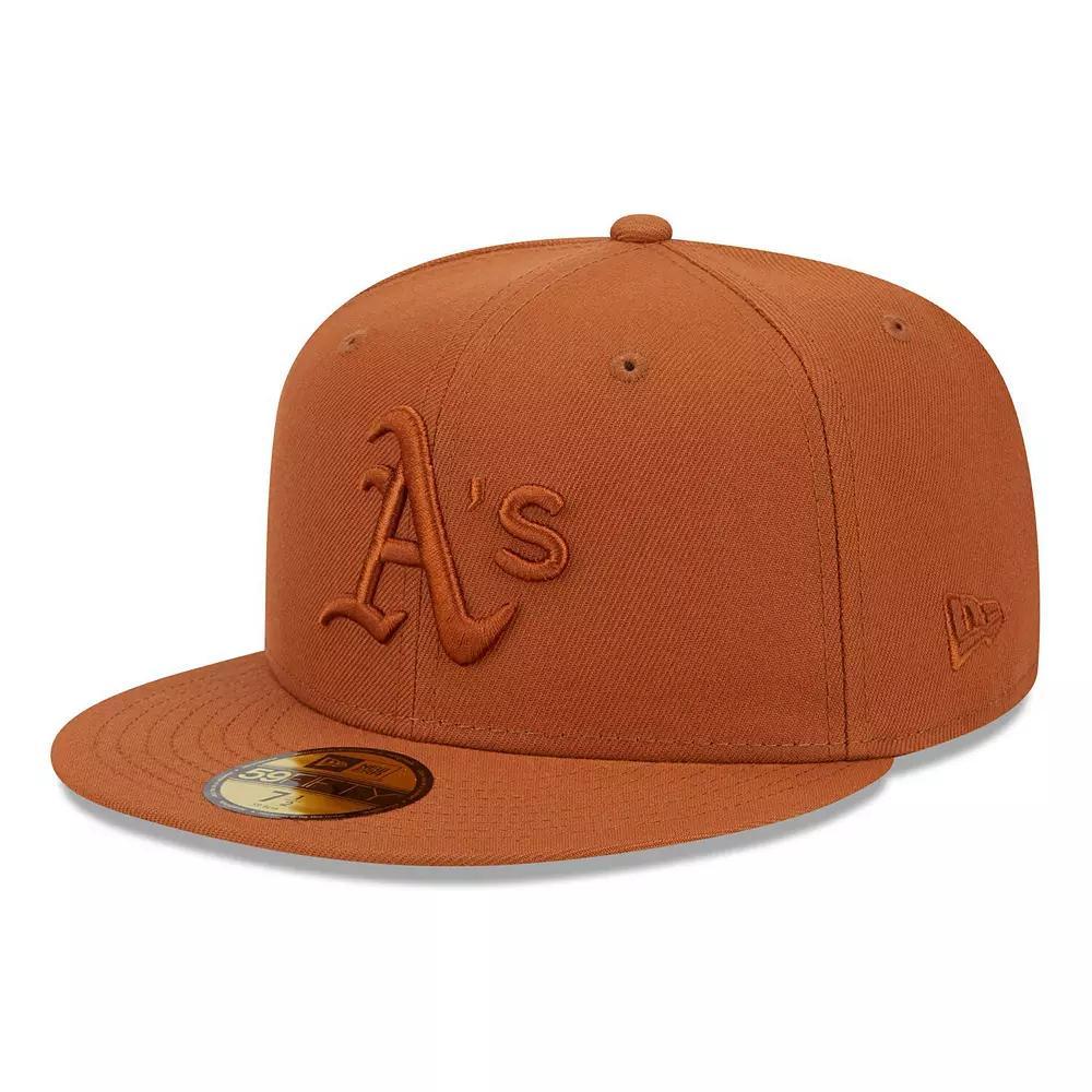 Men's New Era Brown Oakland Athletics Spring Color 59FIFTY Fitted Hat, Size: 7 3/8 Product Image