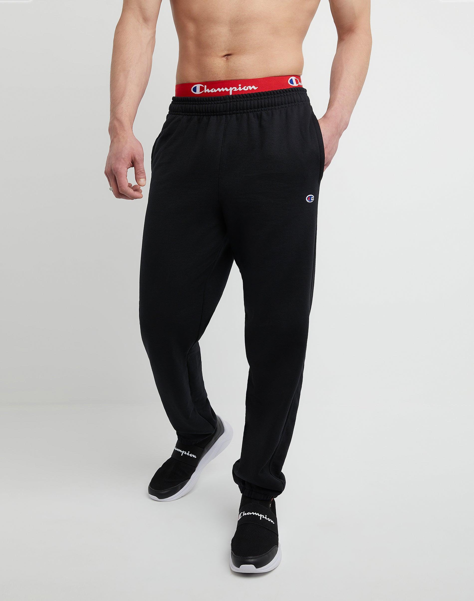 Men's Champion® Cinched Fleece Pants, Size: Medium, Oxford Gray Product Image