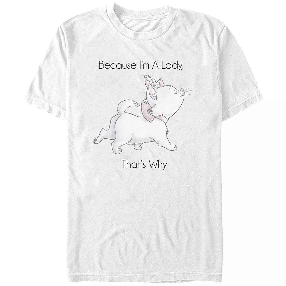 Disney's The Aristocats Marie Because I'm A Lady Juniors' Boyfriend Graphic Tee, Women's, Size: Small, White Product Image