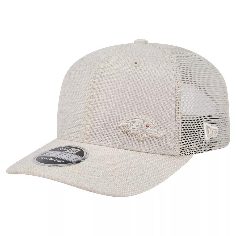 Men's New Era Natural Baltimore Ravens Flawless 9SEVENTY Stretch-Snap Hat, Beige Product Image