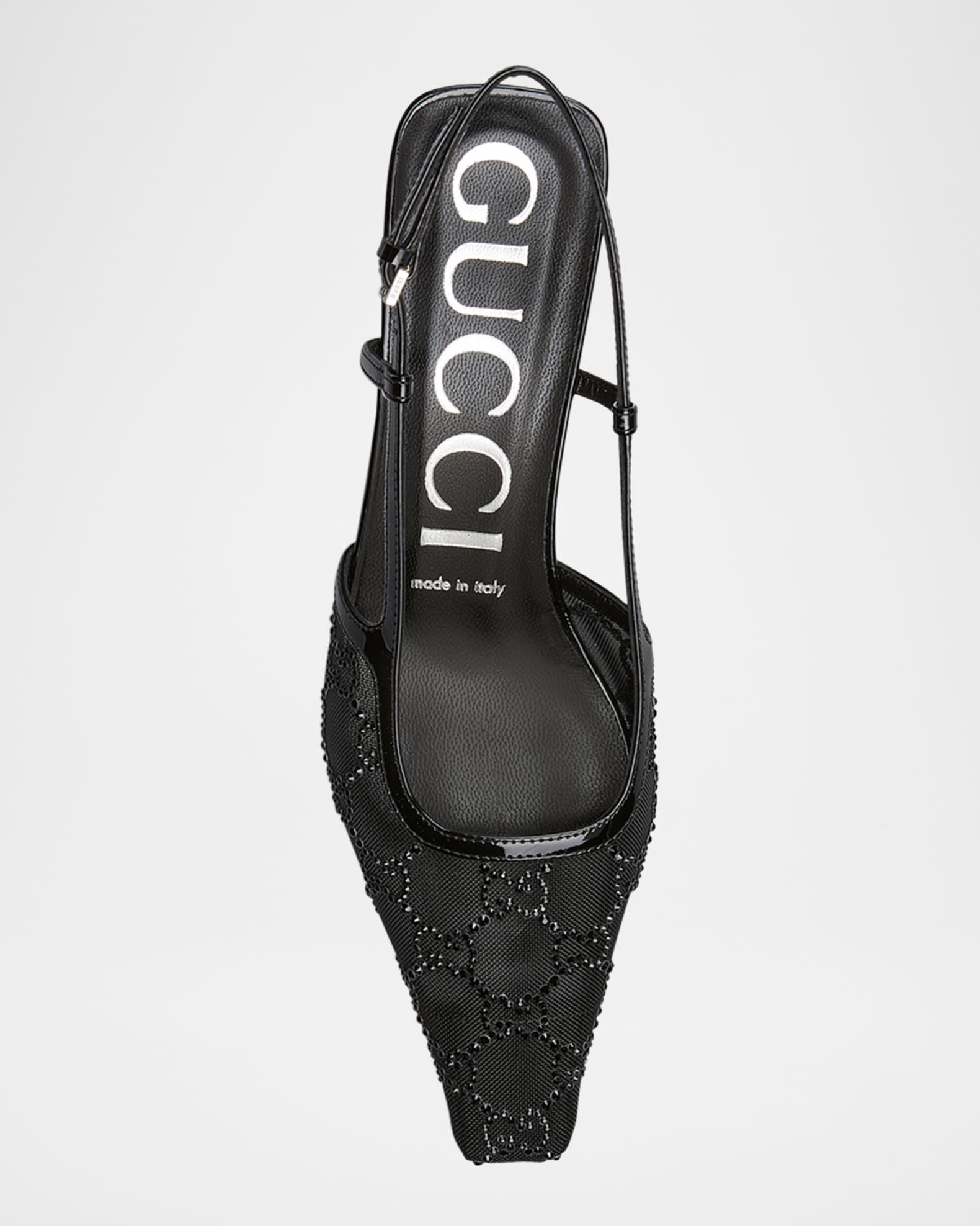Demi Crystal Mesh Slingback Pumps Product Image