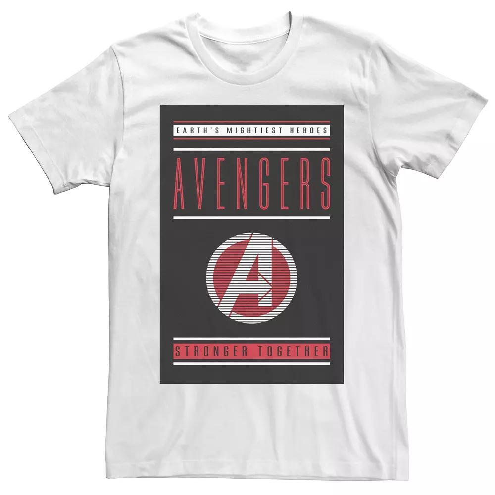 Men's Avengers Stronger Together Tee, Size: Small, White Product Image