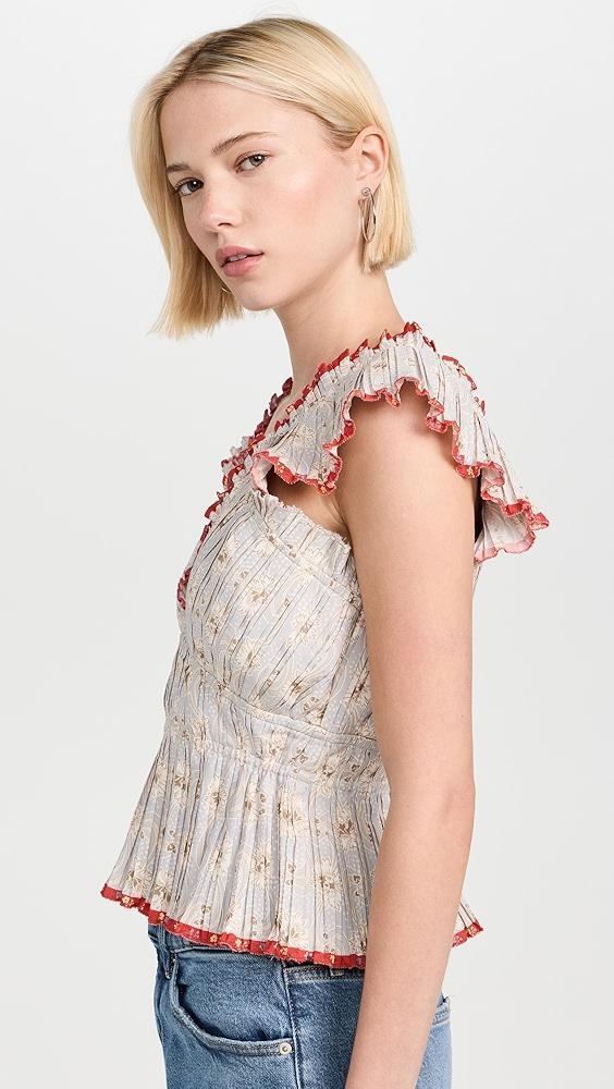 Sea Tima Flutter Sleeve V-Neck Top | Shopbop Product Image