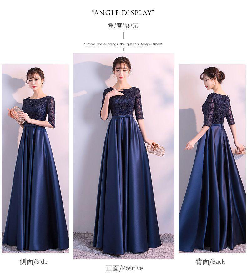 Bow Detail Elbow-Sleeve A-Line Cocktail Dress / Evening Gown Product Image