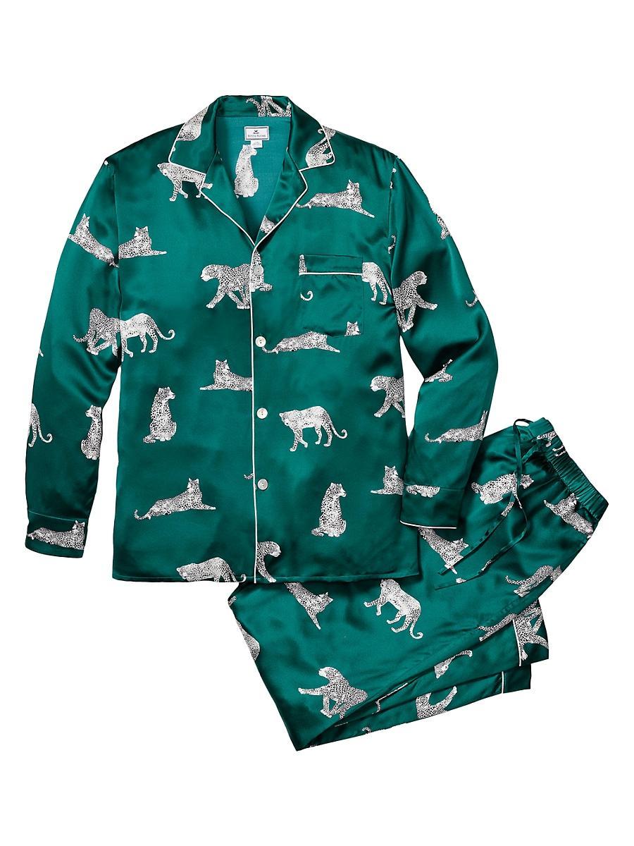Mens Silk Panthere De Nuit Pajamas Product Image