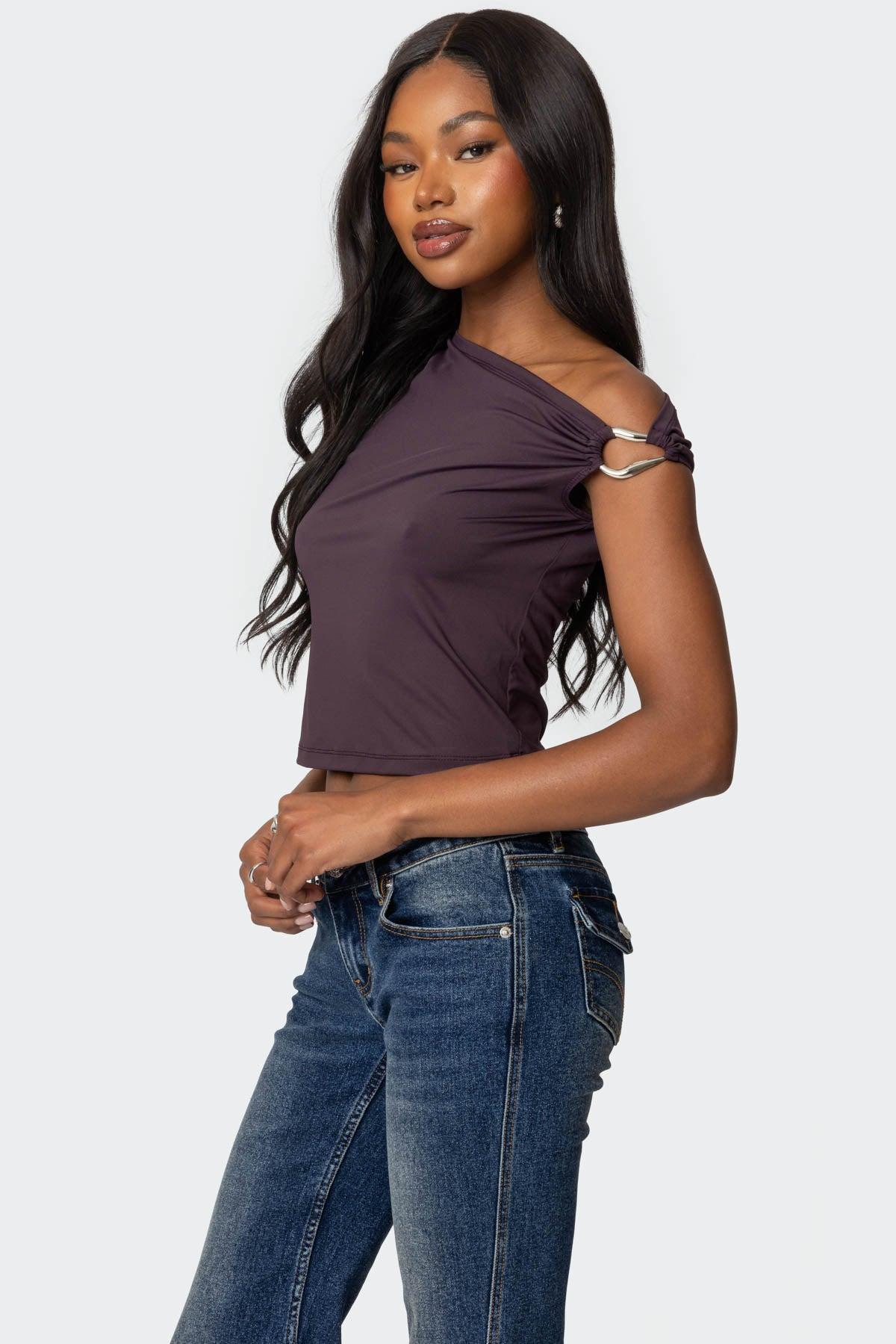 Abstract Metal Ring Asymmetric Top Product Image