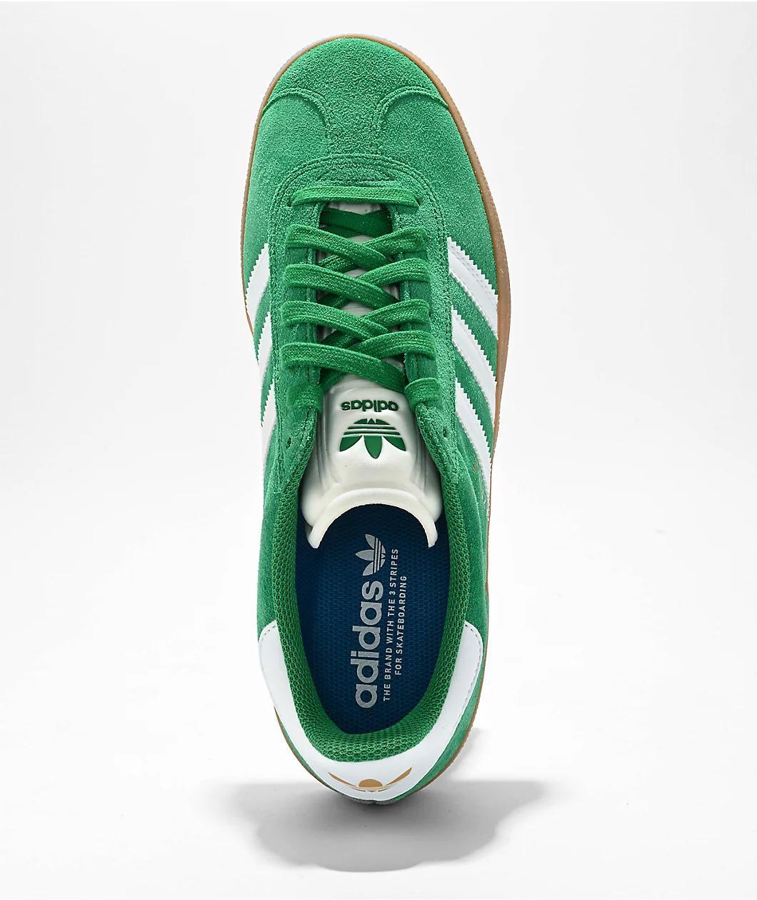 adidas Gazelle ADV Green, White & Gum Shoes Product Image