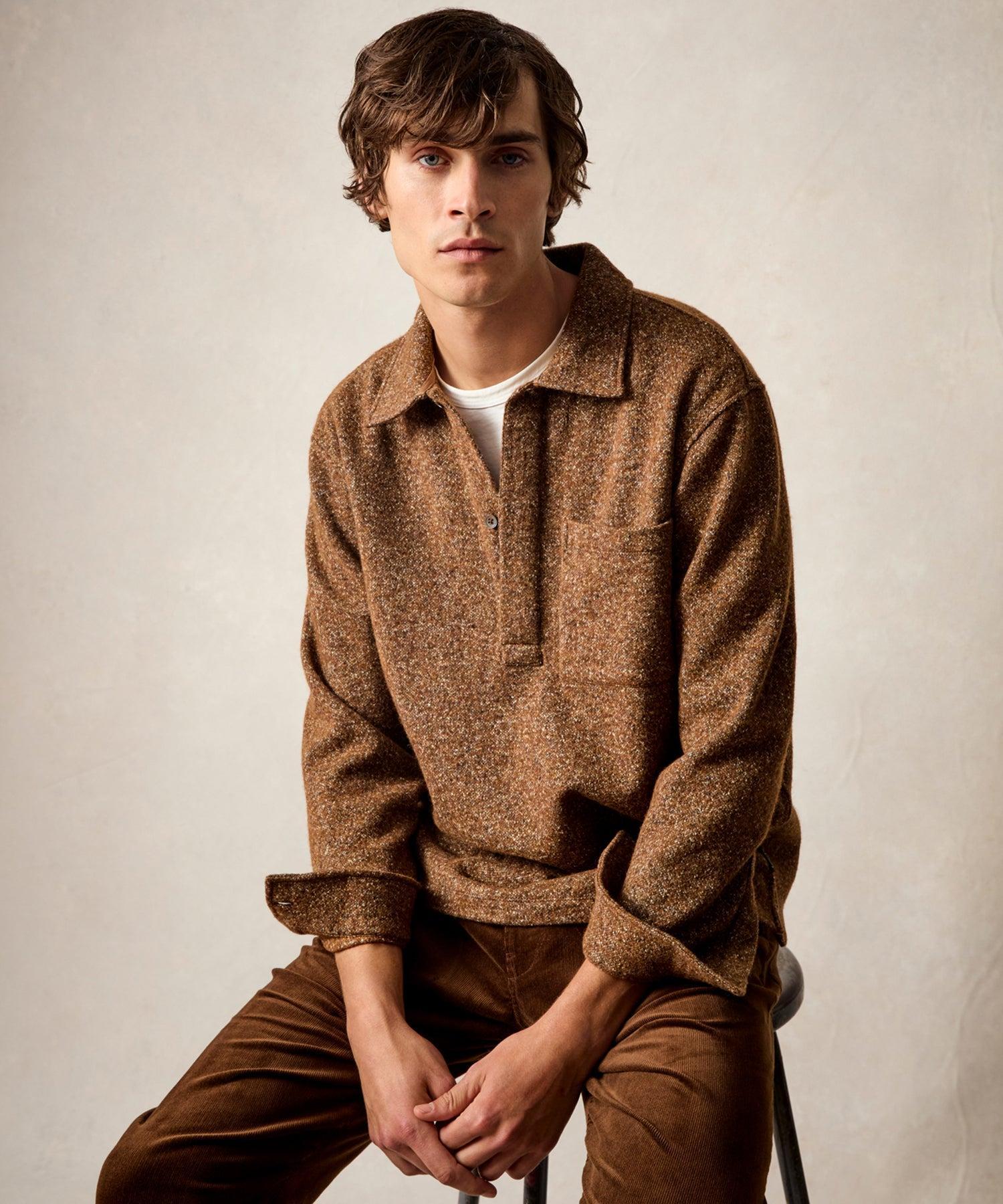 Wool-Silk Polo Overshirt Product Image