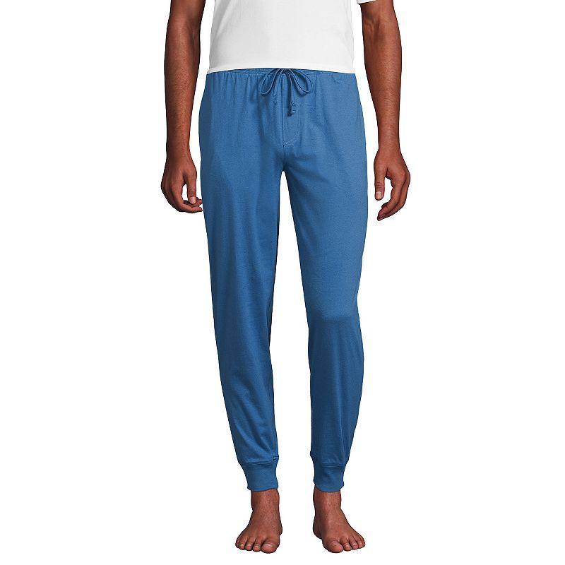 Men's Lands' End Knit Jersey Joggers, Size: Medium, Pale Grey Blue Product Image