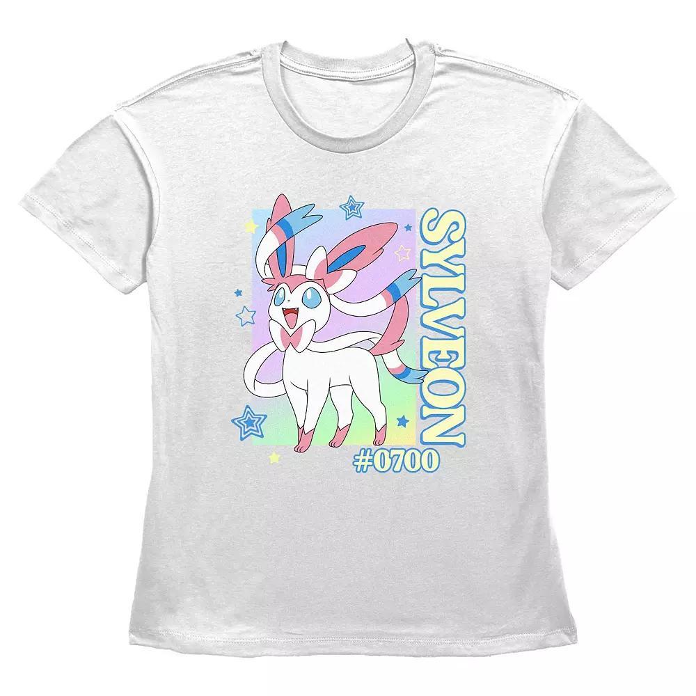 Women's Pokemon Sylveon Poster Graphic Tee, Size: XL, White Product Image