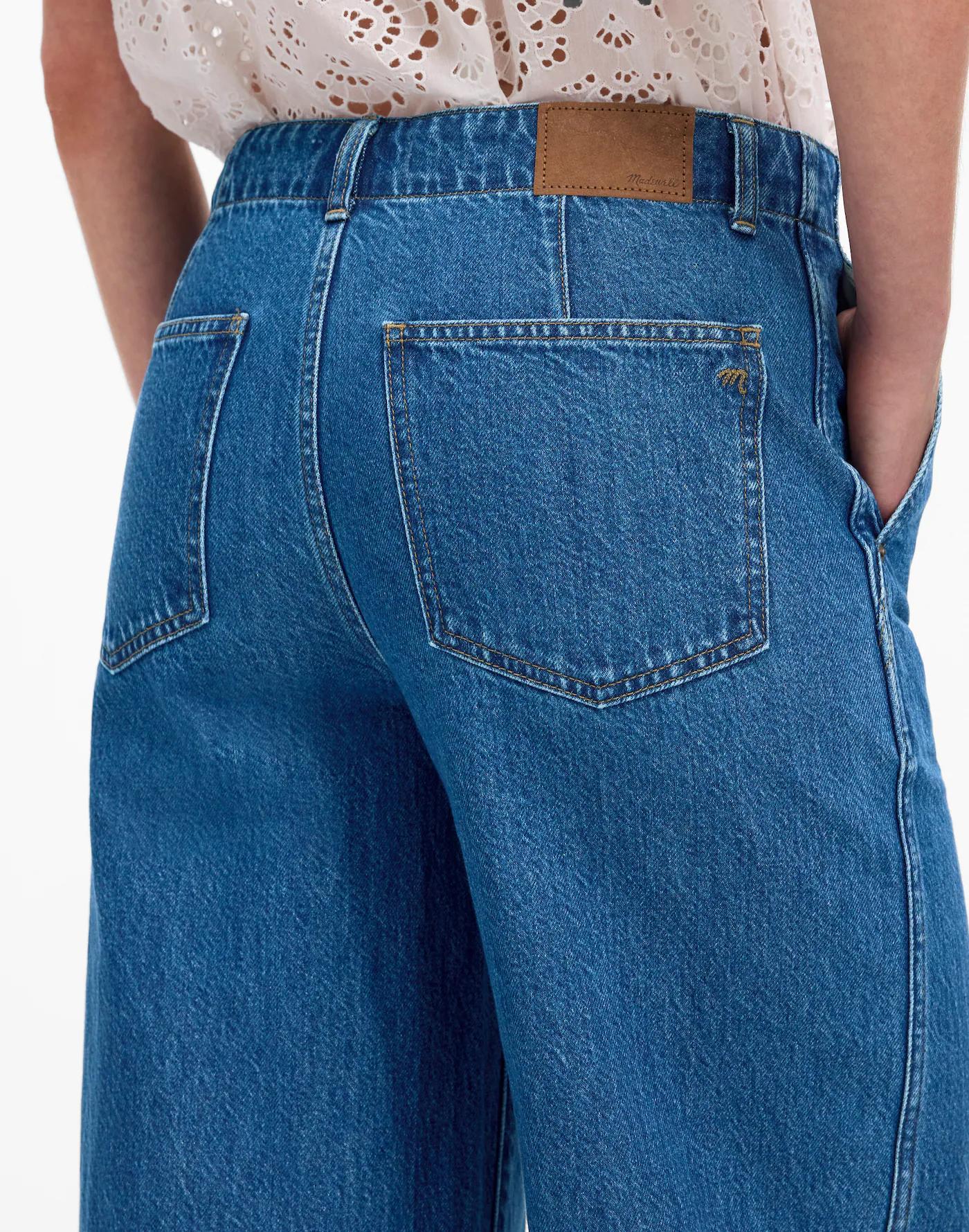 Wide-Sweep Denim Trousers in Dowe Wash Product Image