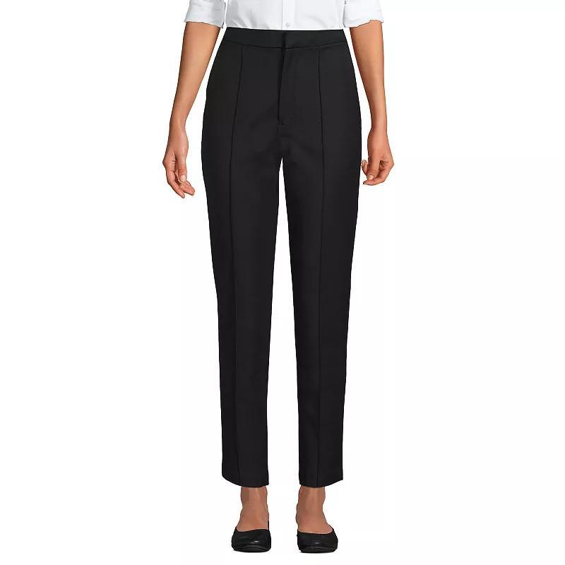 Women's Lands' End High Waisted Bi-Stretch Pintuck Pencil Ankle Pants, Size: 10, Deep  Blue Product Image