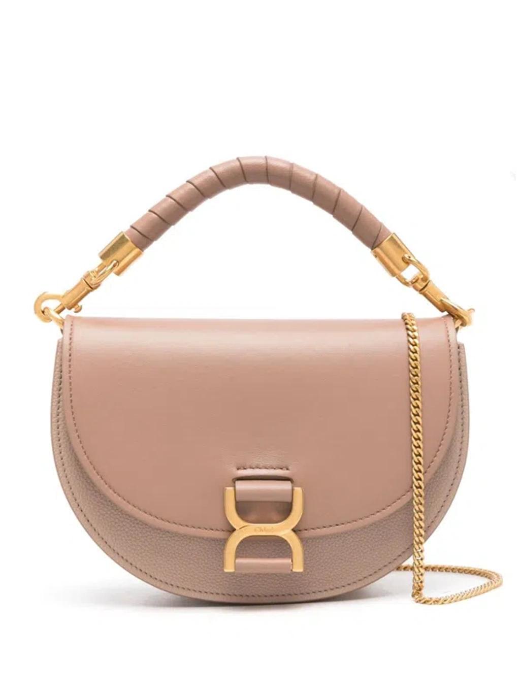 CHLOÉ Marcie Cross Body Bag In Pink Product Image