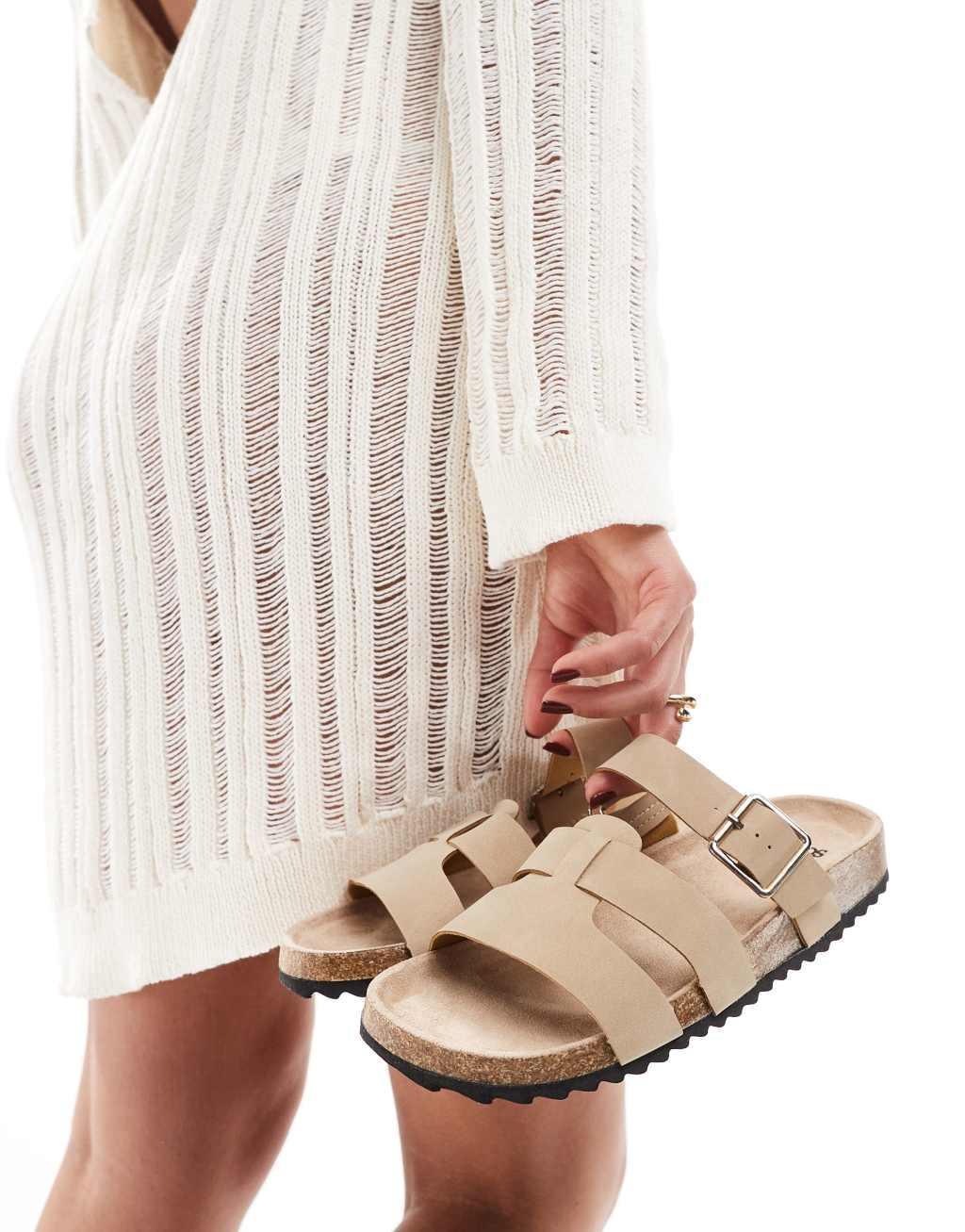 ASOS DESIGN Field mule flat sandals Product Image
