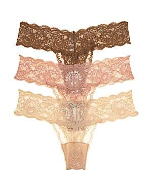 Womens Low-Rise 3-Pack Lace Thong Product Image