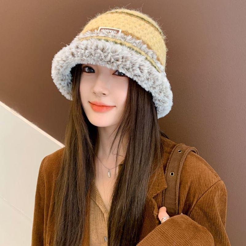 Melange Fluffy Bucket Hat Product Image