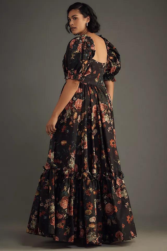 Selkie Plus Puff-Sleeve Tiered Maxi Dress Product Image