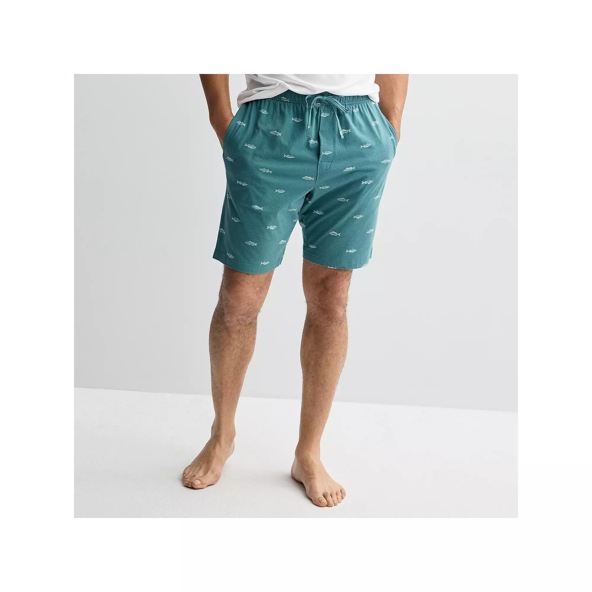 Men's Sonoma Goods For Life® Knit Pajama Shorts, Size: Large, Fish Green Product Image