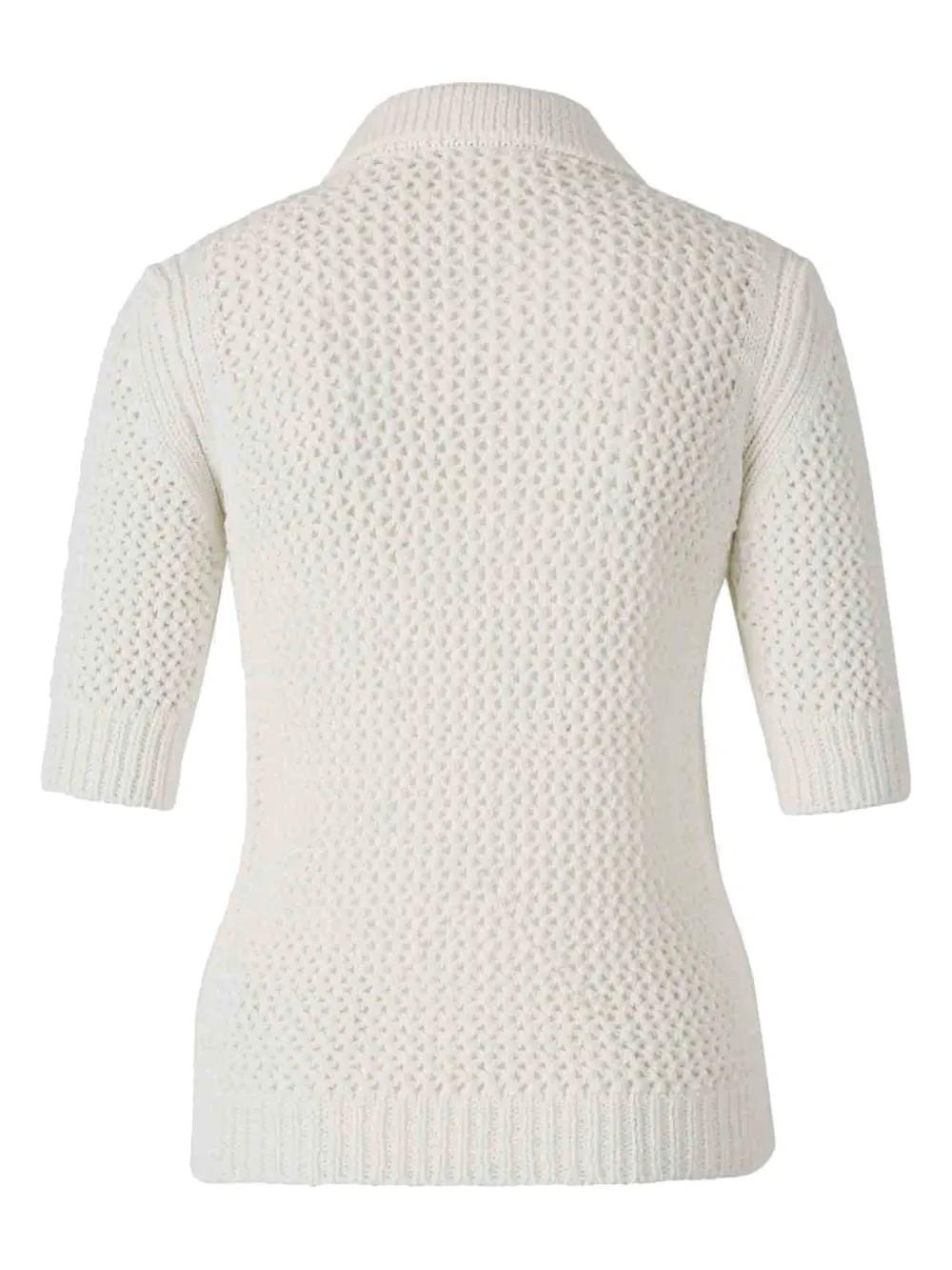 FABIANA FILIPPI Knitted Polo In White Product Image