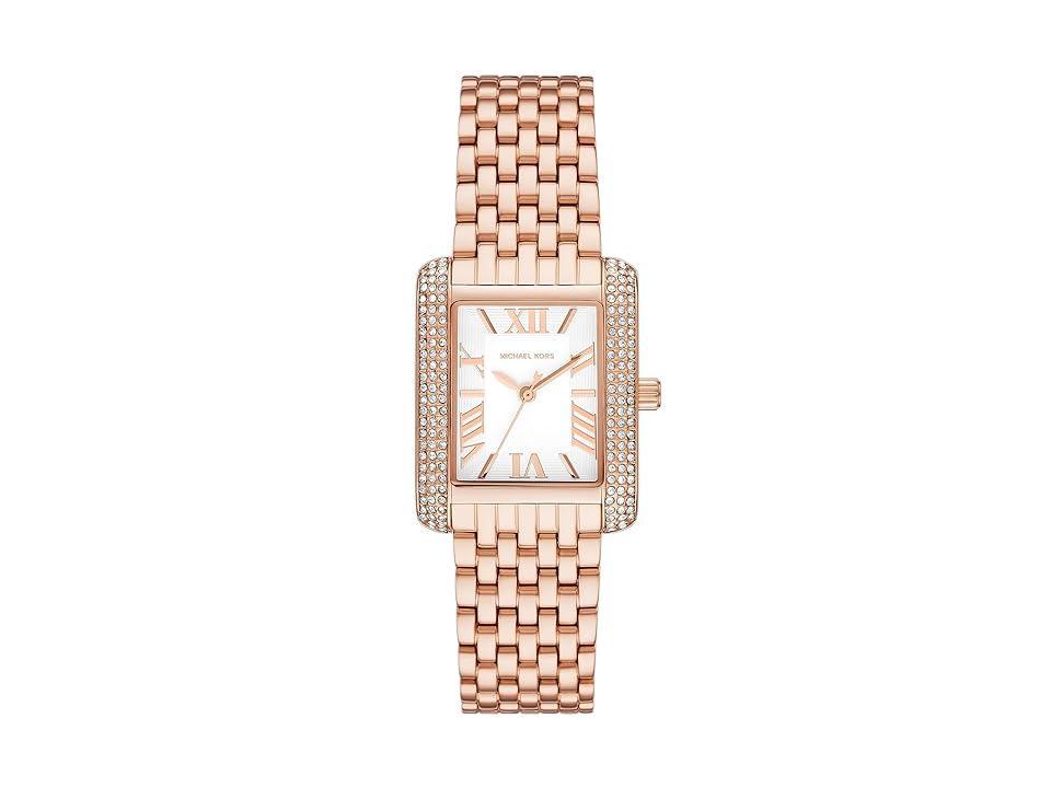 Michael Kors Womens Crystal Emery Three-Hand Stainless Steel Bracelet Watch Product Image