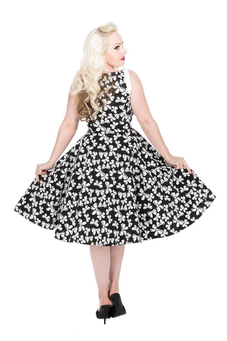 Black & White Bow Swing Dress Product Image