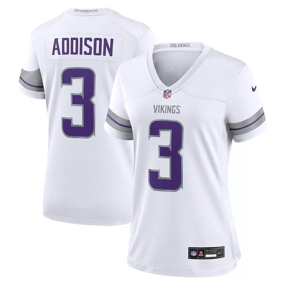 Women's Nike Jordan Addison White Minnesota Vikings Alternate Game Player Jersey, Size: XL Product Image