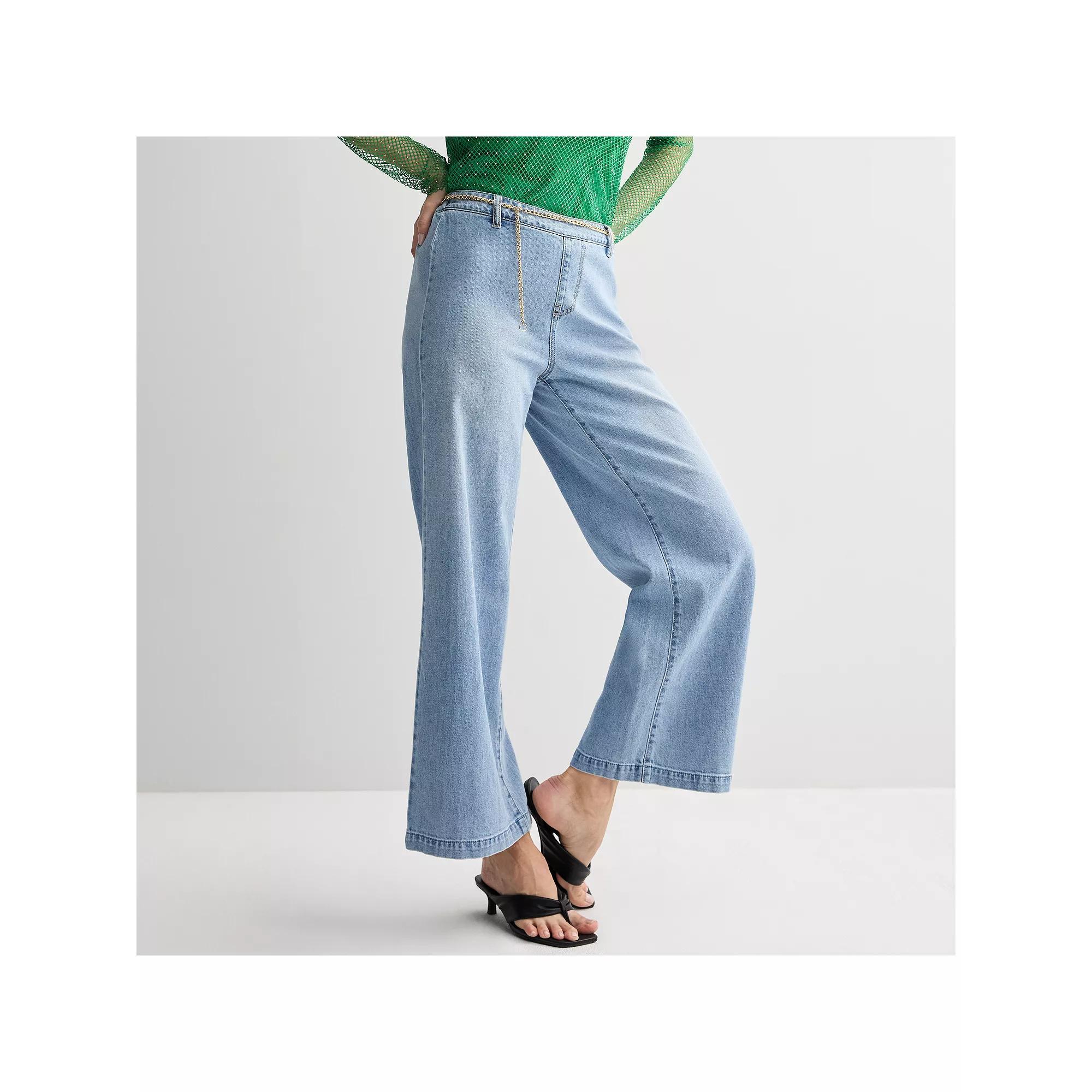 Women's INTEMPO™ Soft Wide Leg Jeans, Size: Small, Light Blue Product Image