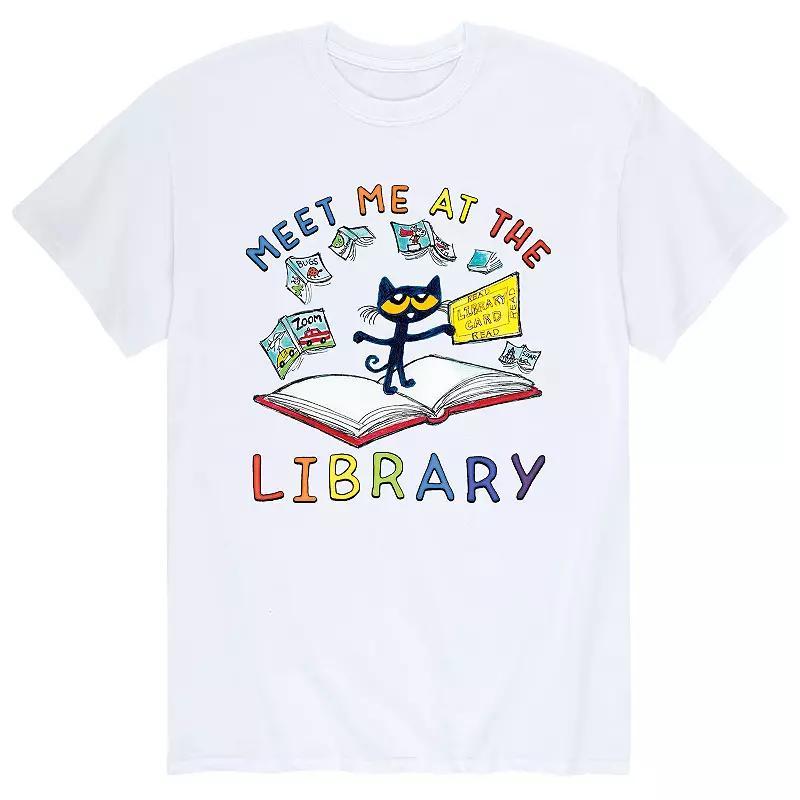 Mens Pete The Cat Meet At Library Tee Athletic Grey Product Image
