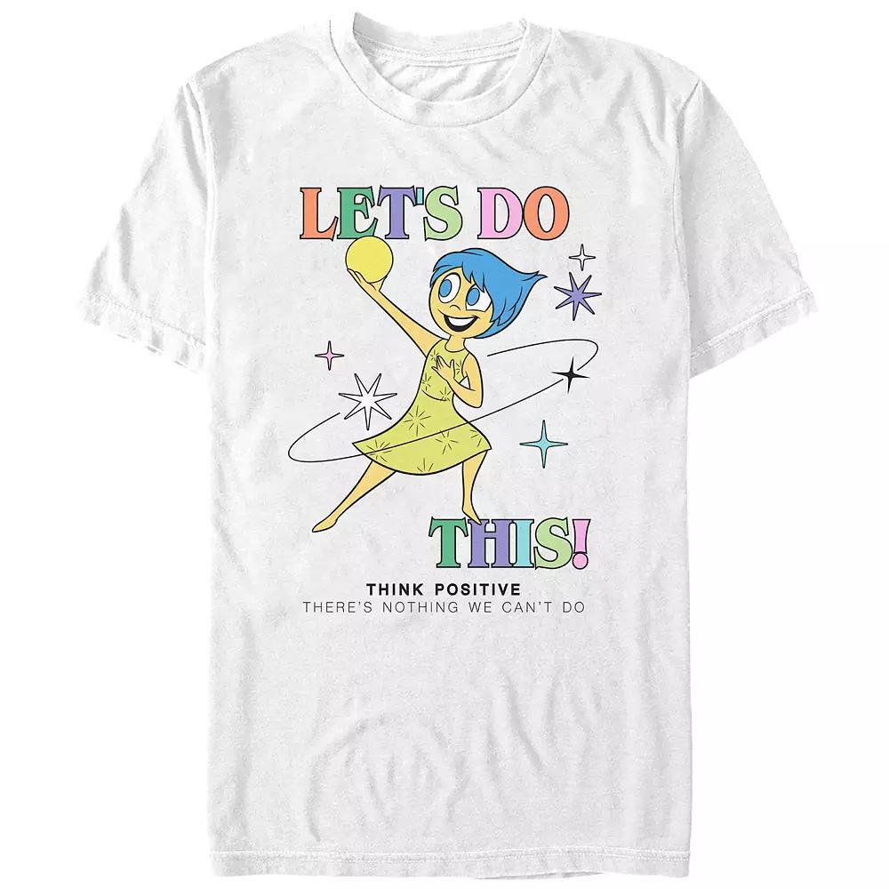 Disney / Pixar's Inside Out 2 Let's Do This Think Positive Men's Graphic Tee, Size: Large, White Product Image