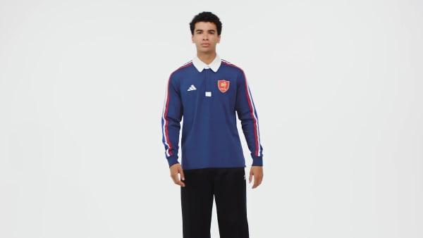adidas France Long Sleeve Culture Jersey Dark Blue XS Mens Product Image