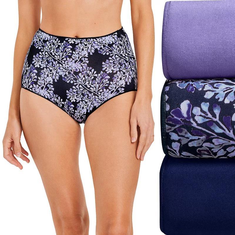 Women's Jockey® No Panty Line Promise 3-Pack Full Rise Brief Panty Set 1877, Size: 6, Deep Beige Asst Product Image