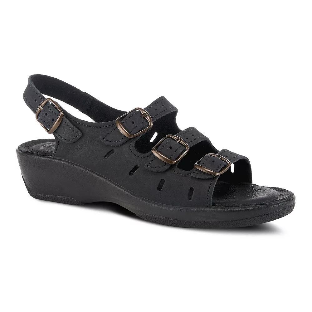 Flexus by Spring Step Willa Women's Strappy Adjustable Sandals, Size: 40, Black Product Image