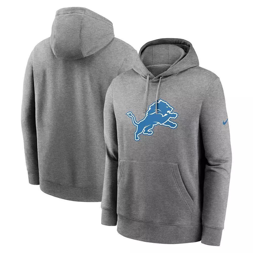 Men's Nike Heather Gray Indianapolis Colts Club Logo Pullover Hoodie, Size: 3XL, Grey Product Image