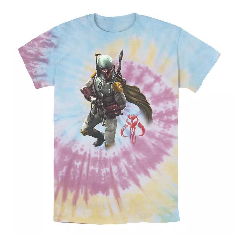 Men's Star Wars Boba Fett Grunge Profile Tee, Boy's, Size: Large, Black Grey Product Image