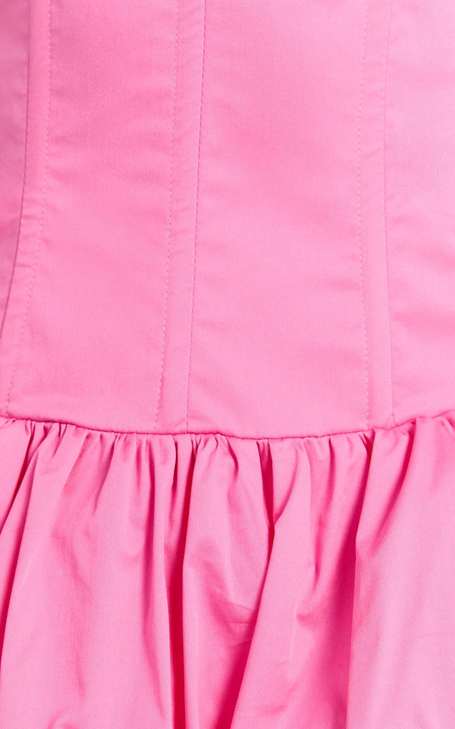 Aaliyah Mini Dress - Drop Waist Plunge Lace Back Dress in Pink Product Image