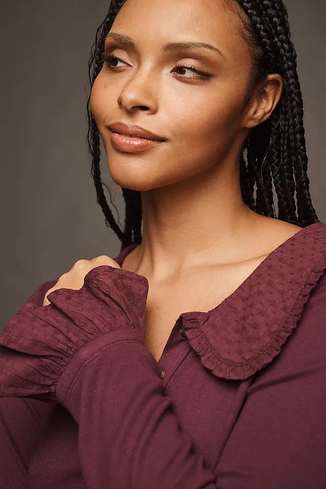 The Keira Collared Button-Front Blouse by Pilcro: Long-Sleeve Edition Product Image