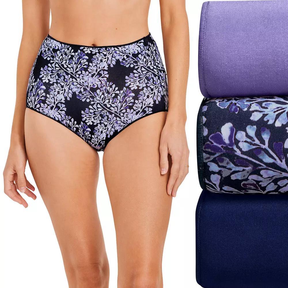 Women's Jockey® No Panty Line Promise 3-Pack Full Rise Brief Panty Set 1877, Size: 6, Deep Beige Asst Product Image