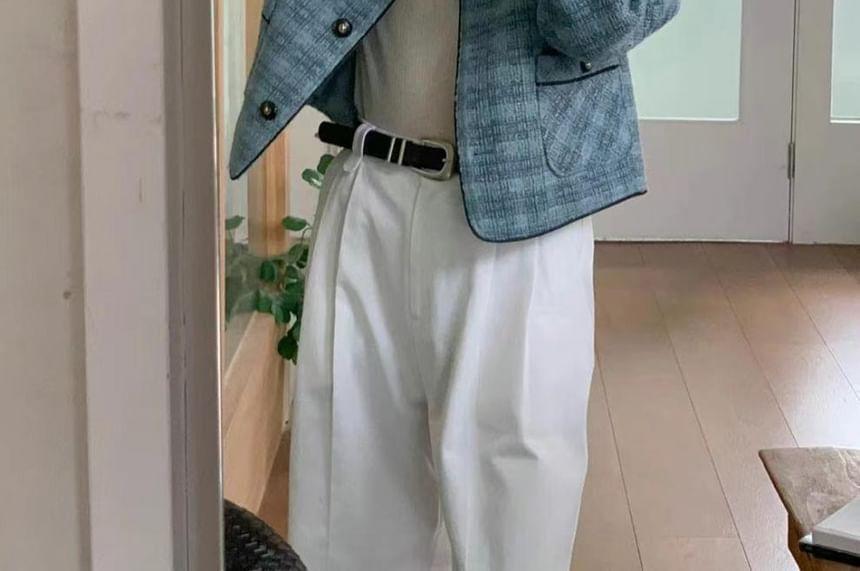 Tweed Button-Up Jacket Product Image
