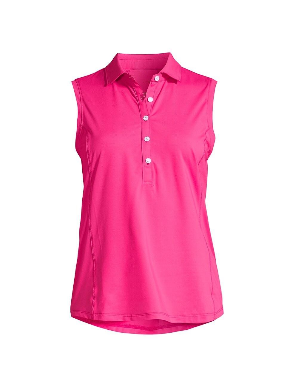 Womens Tae Sleeveless Polo Top Product Image