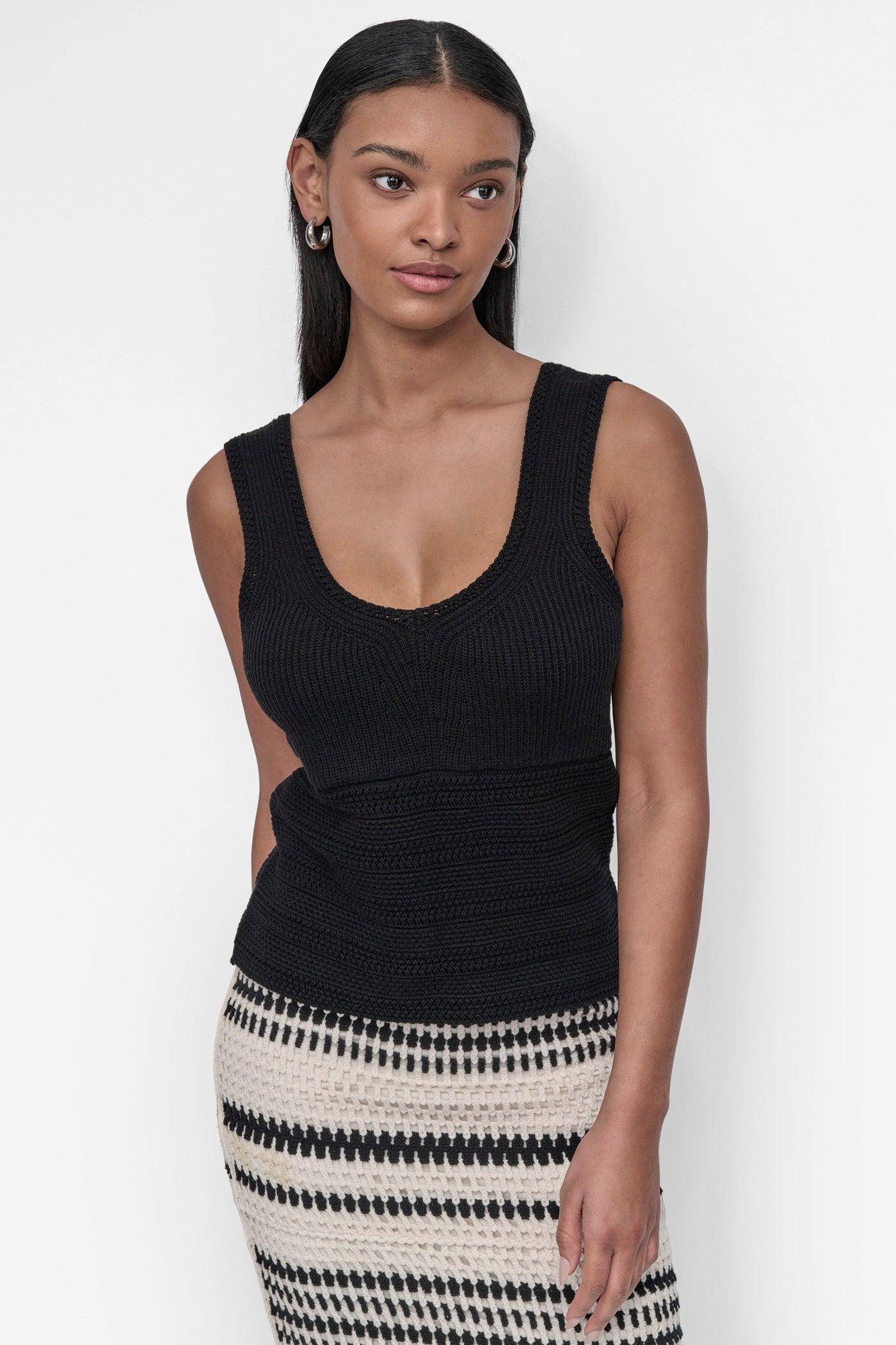 MIXED KNIT SWEATER TANK Product Image