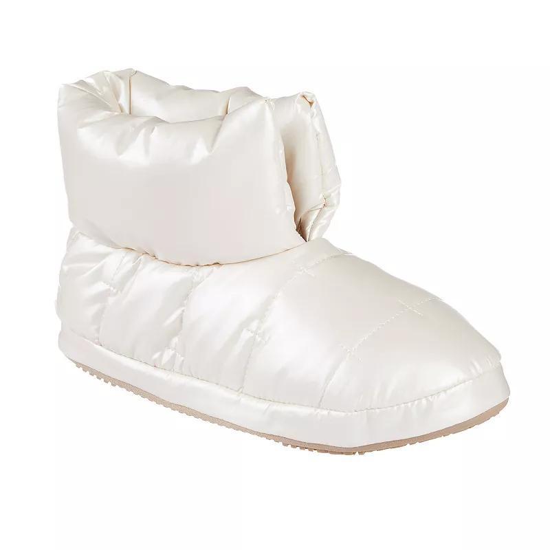 isotoner Mikaela Women's Puffer Bootie Slippers, Size: XS, Black Product Image